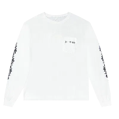Pre-owned Chrome Hearts Aspen Floral Long-sleeve 'white'