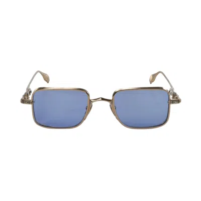 Pre-owned Chrome Hearts Asssolutly Sunglasses 'gold/silver Iris Lens' | Men's Size Onesize