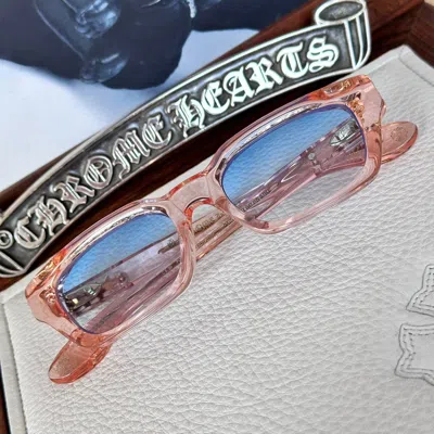 Pre-owned Chrome Hearts Asstraordinaire Pink Crystal Glasses