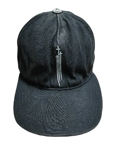 Pre-owned Chrome Hearts Authentic Distressed  Cap Hat In Black