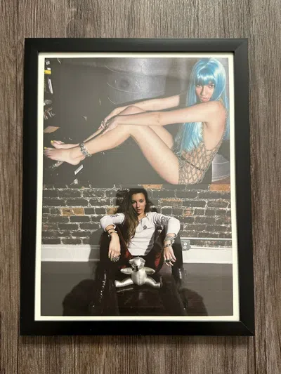 Pre-owned Chrome Hearts Babe 9x12 Framed Poster In Black