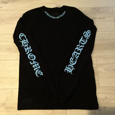Pre-owned Chrome Hearts Baby Blue Neck Pocket Tee In Black
