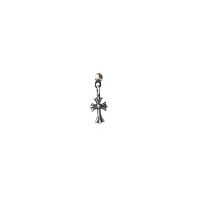 Chrome Hearts Baby Fat Cross Drop Earring Silver