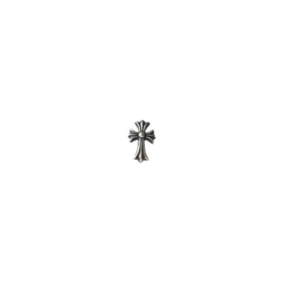 Chrome Hearts Baby Fat Cross Stud Earring Silver