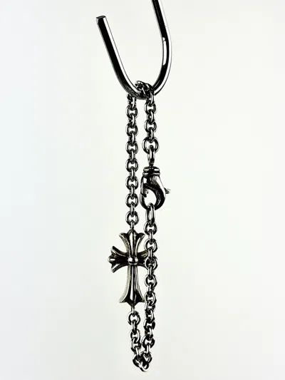 Pre-owned Chrome Hearts - Baby Fat - Large Cross - Chain Bracelet In Silver