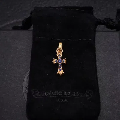 Chrome Hearts Babyfat Cross Pendant In Gold