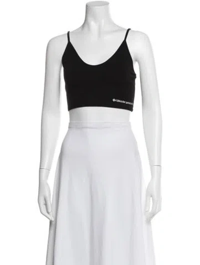 Pre-owned Chrome Hearts Bad Seed Graphic Print Crop Top In Black