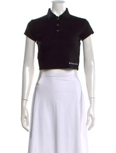 Pre-owned Chrome Hearts Bad Seed Short Sleeve Polo In Black