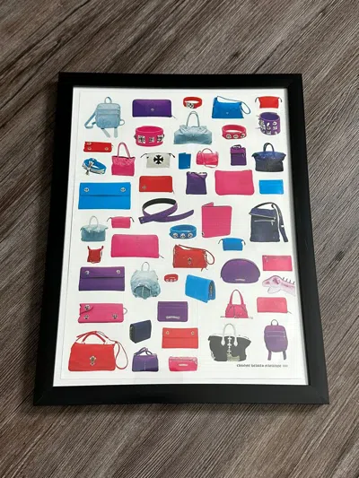 Pre-owned Chrome Hearts Bags 9x12 Framed Poster In Multicolor