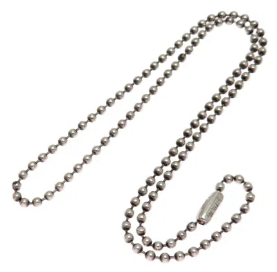 Pre-owned Chrome Hearts Ball Chain Necklace 16inch In Silver