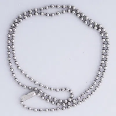 Pre-owned Chrome Hearts Ball Chain Necklace 16inch In Silver