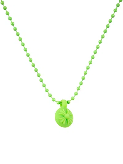 Chrome Hearts Ball Crossball "green" Necklace