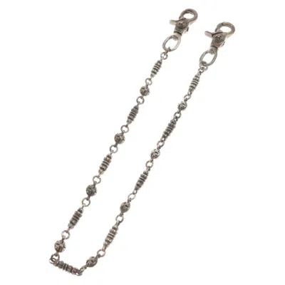 Pre-owned Chrome Hearts Barrel And Cross Wallet Chain In Silver