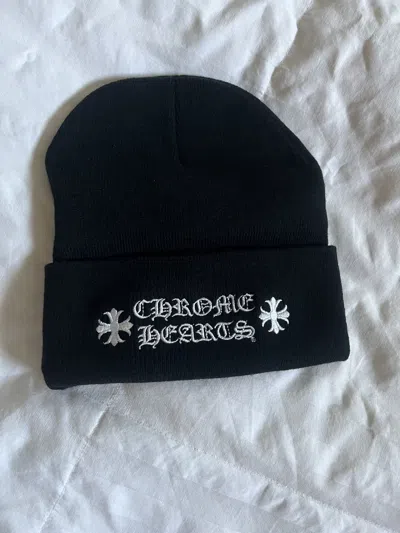 Pre-owned Chrome Hearts Beanie In Black