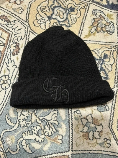 Pre-owned Chrome Hearts Beanie Ch In Black