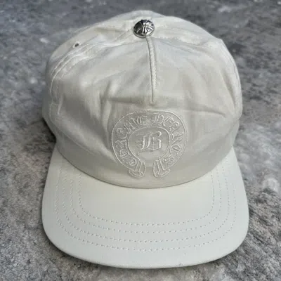 Pre-owned Chrome Hearts Bella Hadid Silk Leather Strap Hat ‘white'
