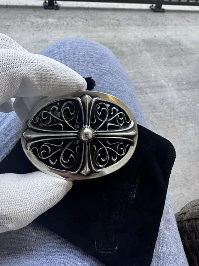 Pre-owned Chrome Hearts Belt Buckle In Silver