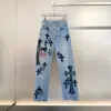 Chrome Hearts Belt Loop Jeans In Blue