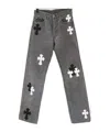 Chrome Hearts Belt Loops Casual Pants In Gray