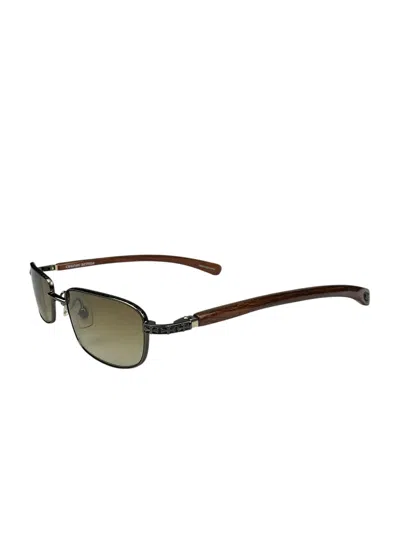 Pre-owned Chrome Hearts Belvedere Sunglasses Wood Arms Silver Dagger