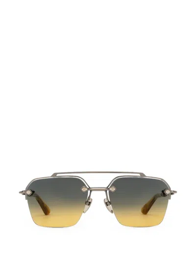 Chrome Hearts Bidi Esem Geometric-frame Sunglasses In Grey