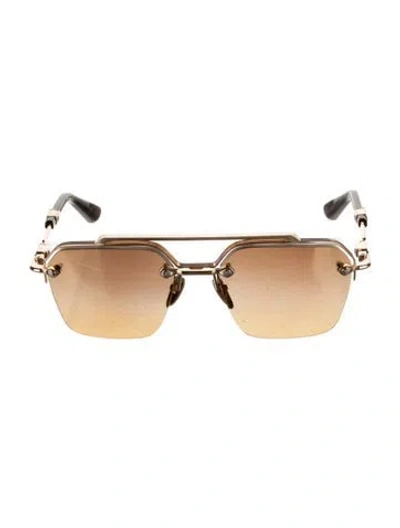 Pre-owned Chrome Hearts Bidi Esem Oversize Sunglasses In Brown