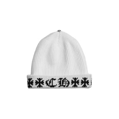 Pre-owned Chrome Hearts Big Daddy Cashmere Beanie 'white' | Men's Size Onesize