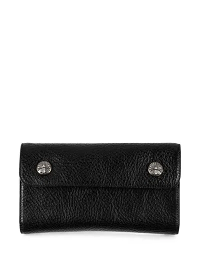 Chrome Hearts Big Wave Zip-pocket Wallet In Black