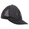 Chrome Hearts Black Lambskin Leather Cemetery Cross Patch Trucker Cap 53-60cm In Black