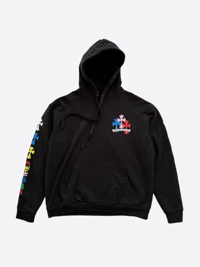 Pre-owned Chrome Hearts Black Multicolor Cross Hoodie