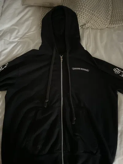 Pre-owned Chrome Hearts Black Scroll Zip