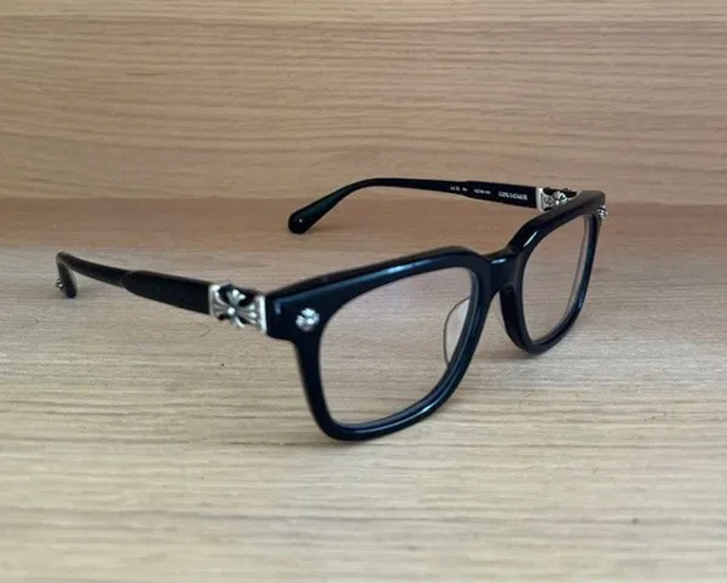 Pre-owned Chrome Hearts Black / Silver Cox Ucker Glasses | ModeSens