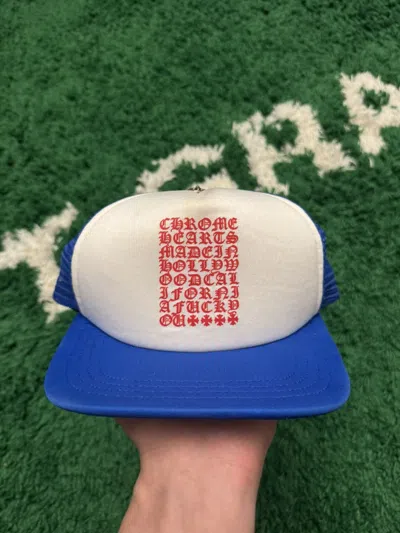Pre-owned Chrome Hearts Blue Eye Chart Trucker Hat