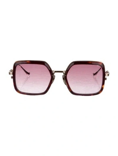 Pre-owned Chrome Hearts Blue Job Oversize Sunglasses In Red