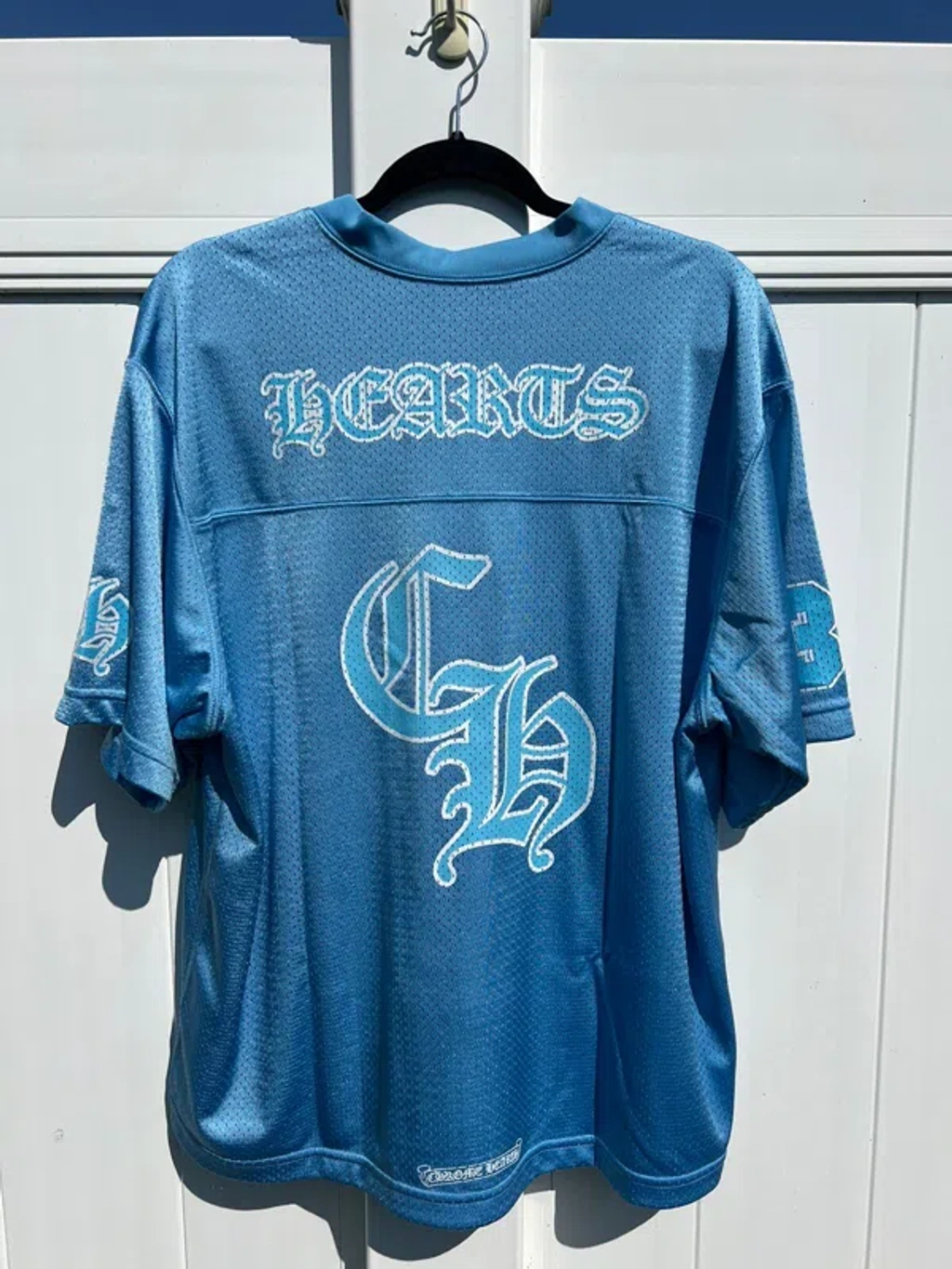 Pre-owned Chrome Hearts Blue Mesh Warm Up Jersey | ModeSens