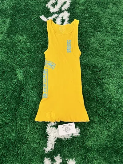 blue chrome heart dress CHROME HEARTS METALLIC DENIM MINI DRESS – AKIRA main image 0