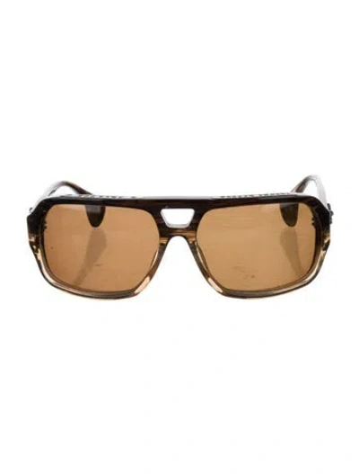 Pre-owned Chrome Hearts Boink Square Sunglasses In Brown