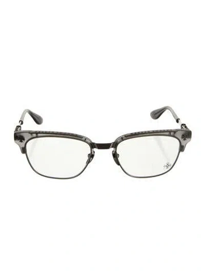 Pre-owned Chrome Hearts Bonennoisseur Ii Wayfarer Eyeglasses In Gray