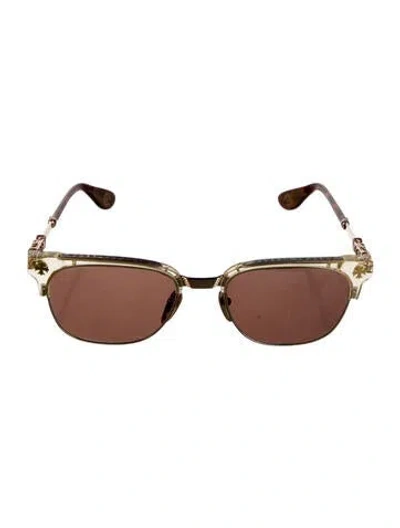 Pre-owned Chrome Hearts Bonennoisseur Ii Wayfarer Sunglasses In Neutral