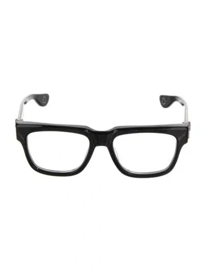 Pre-owned Chrome Hearts Box Officer Square Eyeglasses In Black