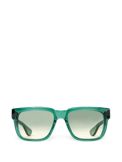 Chrome Hearts Box Officer Square-frame Sunglasses In Green