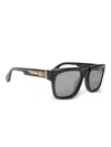 Chrome Hearts Box-officer Sunglasses In Black