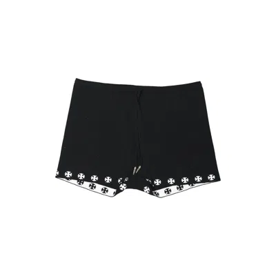 Chrome Hearts Boyshorts Cross-print Drawstring Shorts Black
