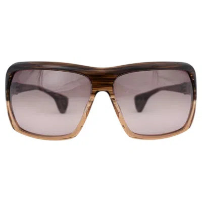 Pre-owned Chrome Hearts Brown Acetate Thrust Horn Shield Sunglasses