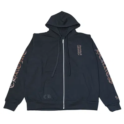Chrome Hearts Brown Glitter 1988 Zip Up Hoodie Black In L