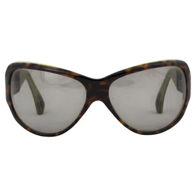 Pre-owned Chrome Hearts Brown Green Tortoise Scream Shield Sunglasses