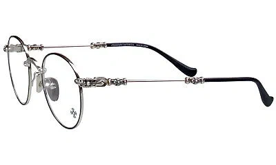 Pre-owned Chrome Hearts Bubba-a Matte Black/shiny Silver-matte Black-p Glasses Frame