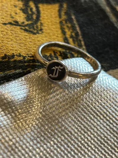 Pre-owned Chrome Hearts Bubblegum “f” Initial Ring In Silver