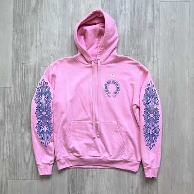 Pre-owned Chrome Hearts Bubblegum Pink Floral Hoodie In Baby Blue Pink