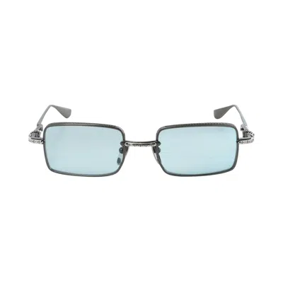 Pre-owned Chrome Hearts Buckle Rider Sunglasses 'antique Silver/seafoam' | Men's Size Onesize